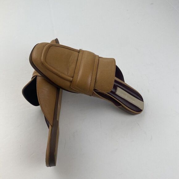 Franco Sarto Womens Duval Slip On Mule Shoes Size 7.5 M Tan Leather Square Toe - Picture 11 of 16